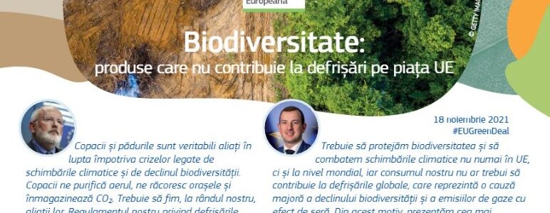 Biodiversitate: produse care nu contribuie la defrișări pe piața UE